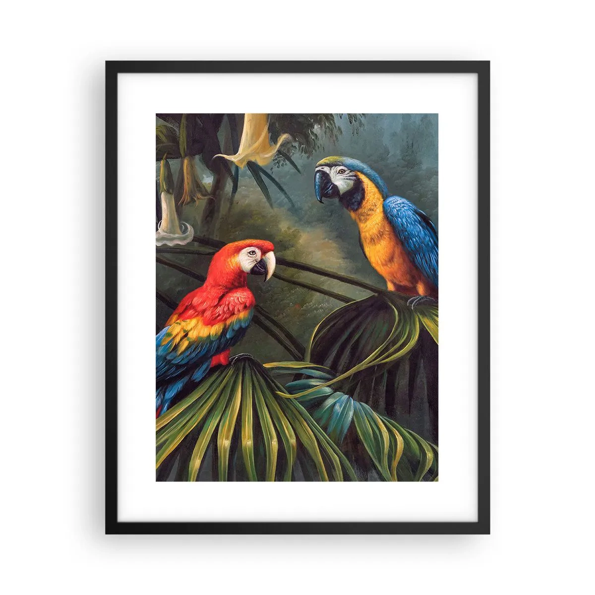 Plagát v čiernom ráme - Romantizmus v trópoch - 40x50 cm