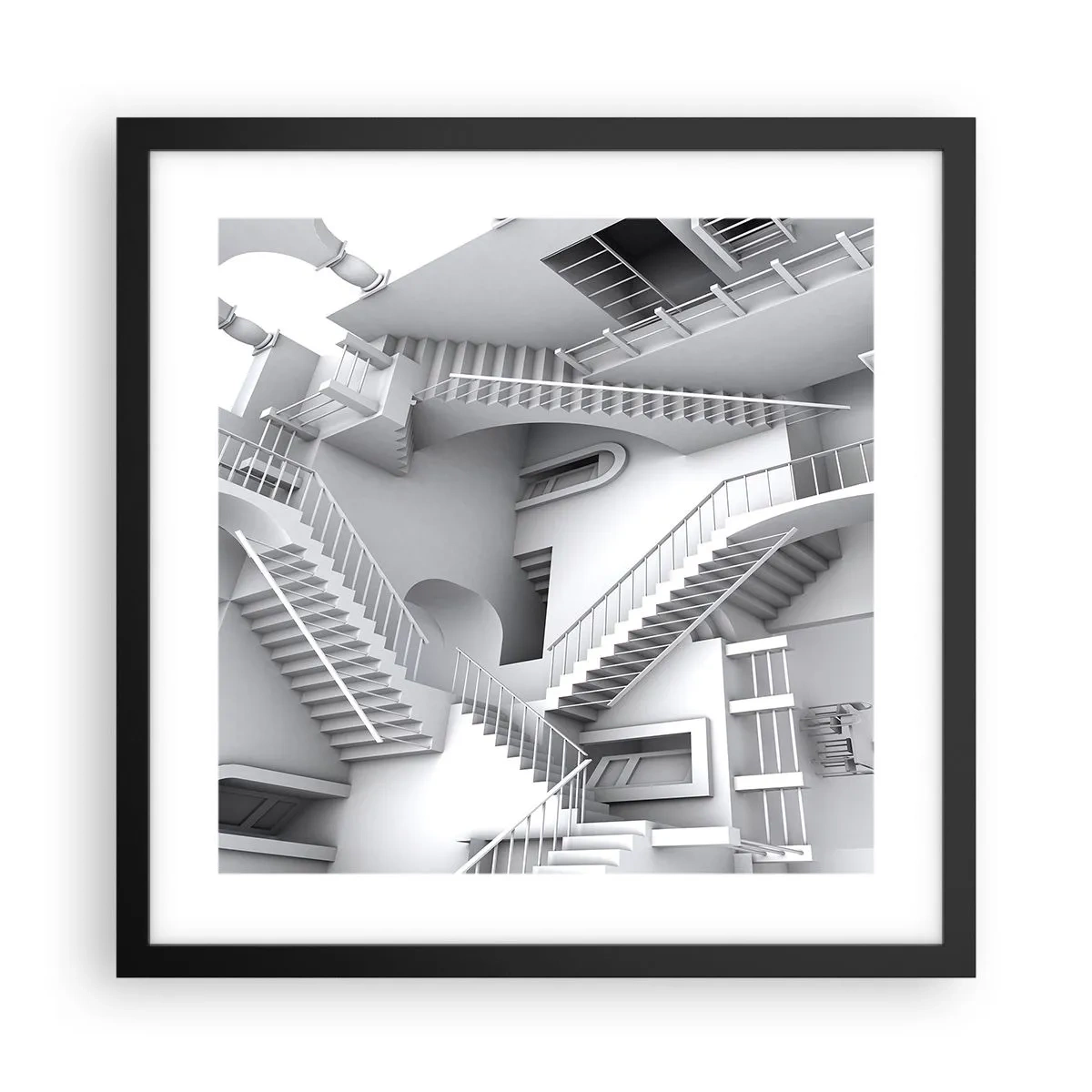Plagát v čiernom ráme - Paradoxy prostoru - 40x40 cm