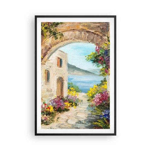 Plagát v čiernom ráme - Pôvab pobrežnej krajiny - 61x91 cm