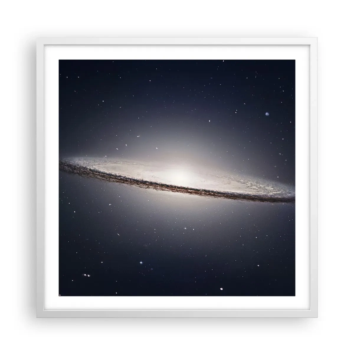 Plagát v bielom ráme - Kedysi dávno v jednej preďalekej galaxii… - 60x60 cm