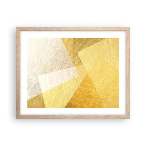 Plagát v ráme zo svetlého duba - Počasie geometrie - 50x40 cm