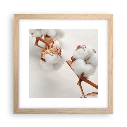 Plagát v ráme zo svetlého duba - Len objímať - 30x30 cm