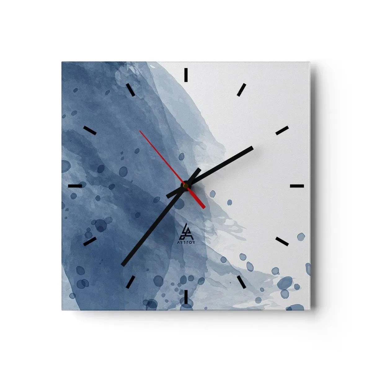 Nástenné hodiny - Modrý tyl - 30x30 cm