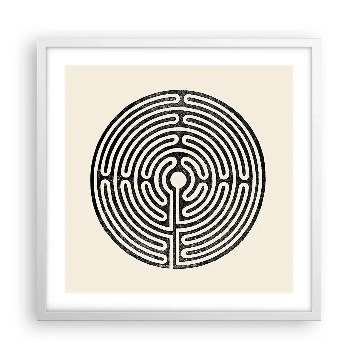 Plagát v bielom ráme - Tajomný poriadok - 50x50 cm