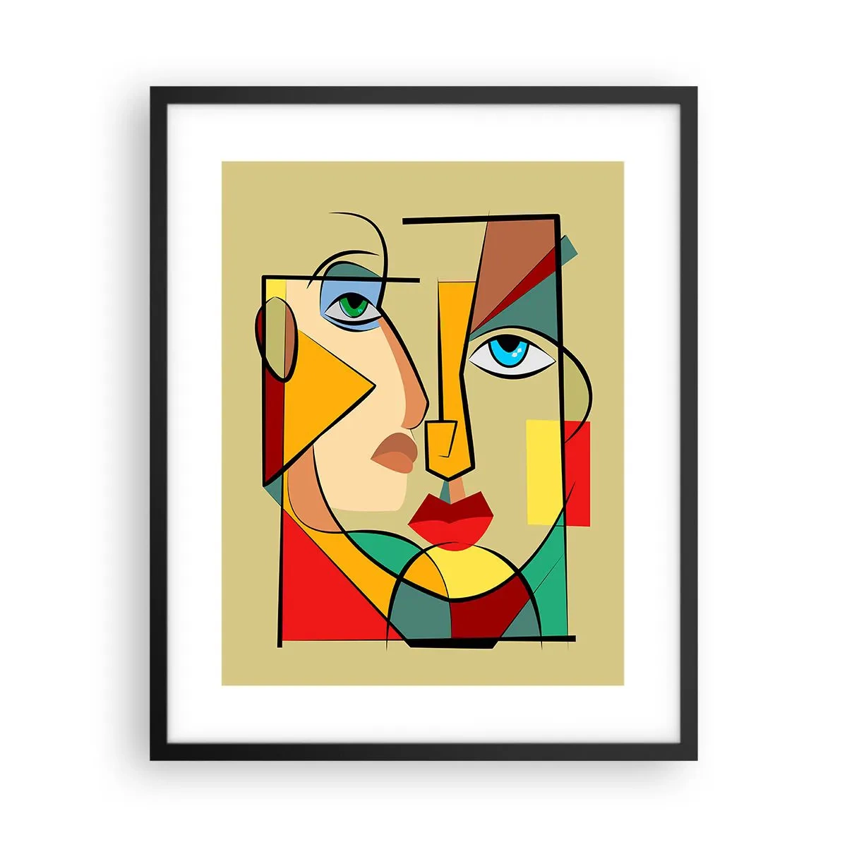 Plagát v čiernom ráme - Zhodný pár - 40x50 cm