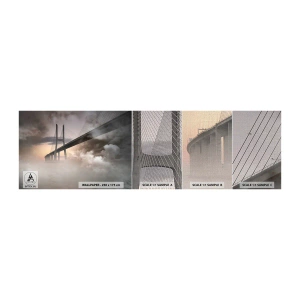 Vzorka fototapety Premium Canvas - Pri rieke, ktorá nie je - Krajina, Most, Architektúra - 100x30 cm