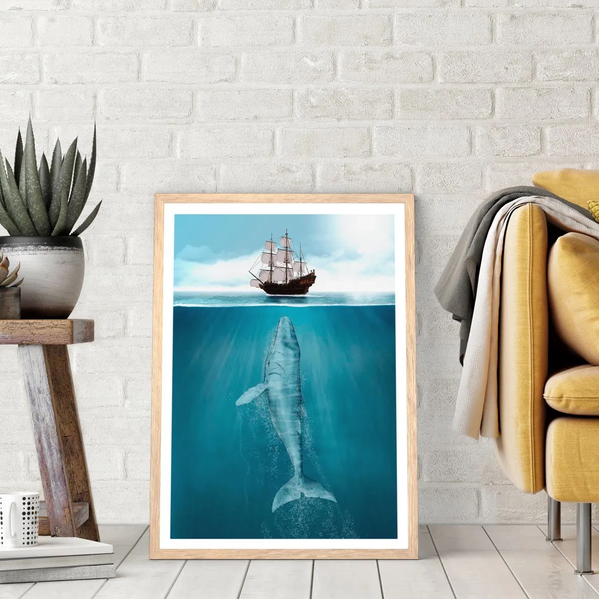 Plagát v ráme zo svetlého duba - Lepšie nevedieť - 70x100 cm