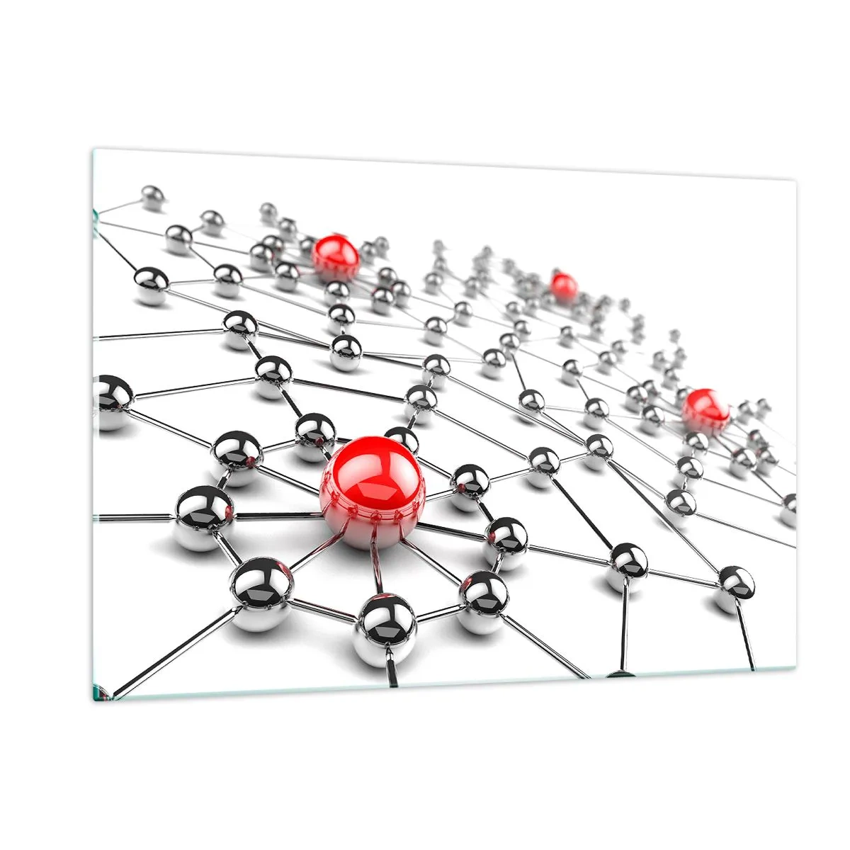 Obraz na skle - Strieborná sieť - 120x80 cm