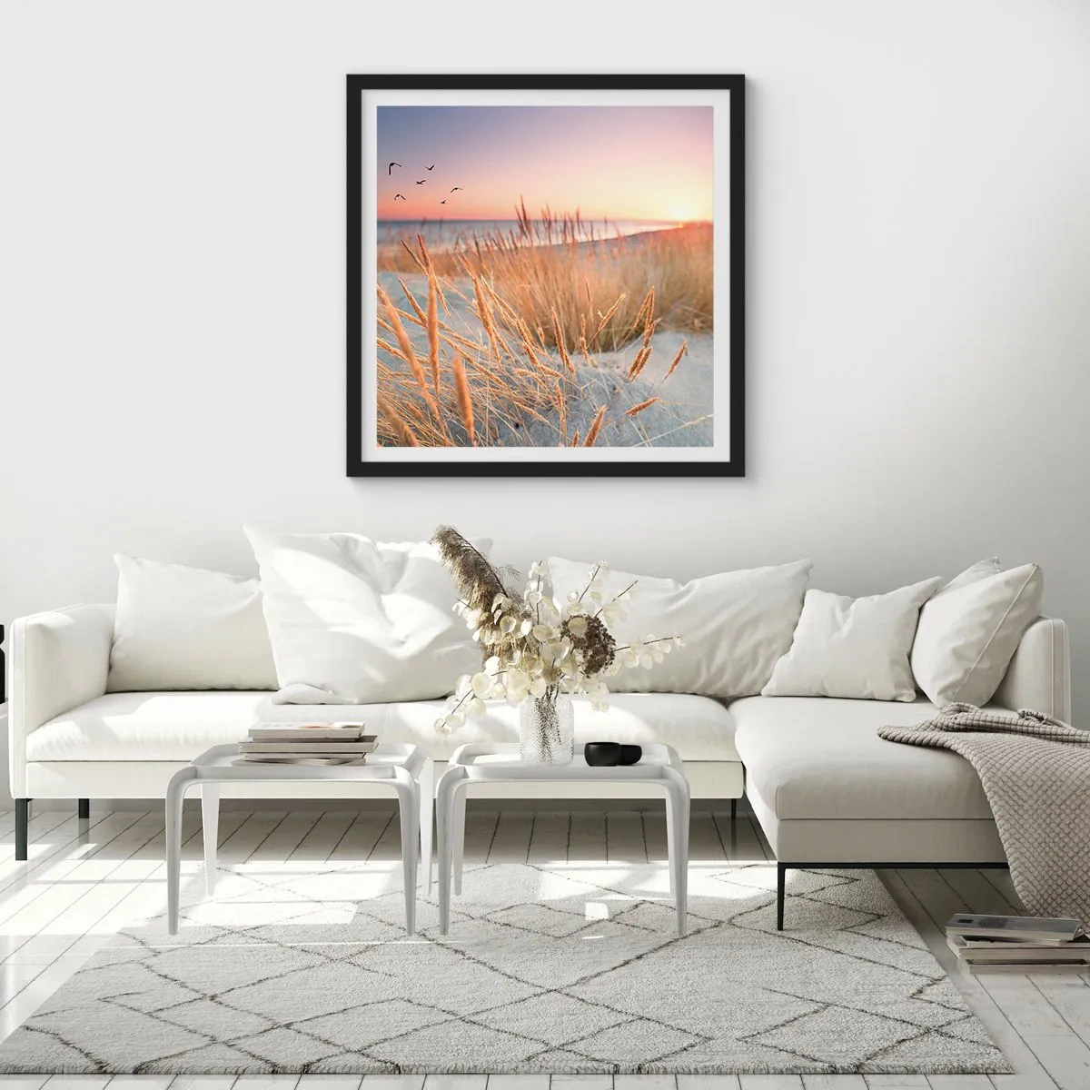 Plagát v čiernom ráme - Baltská uspávanka - 50x50 cm