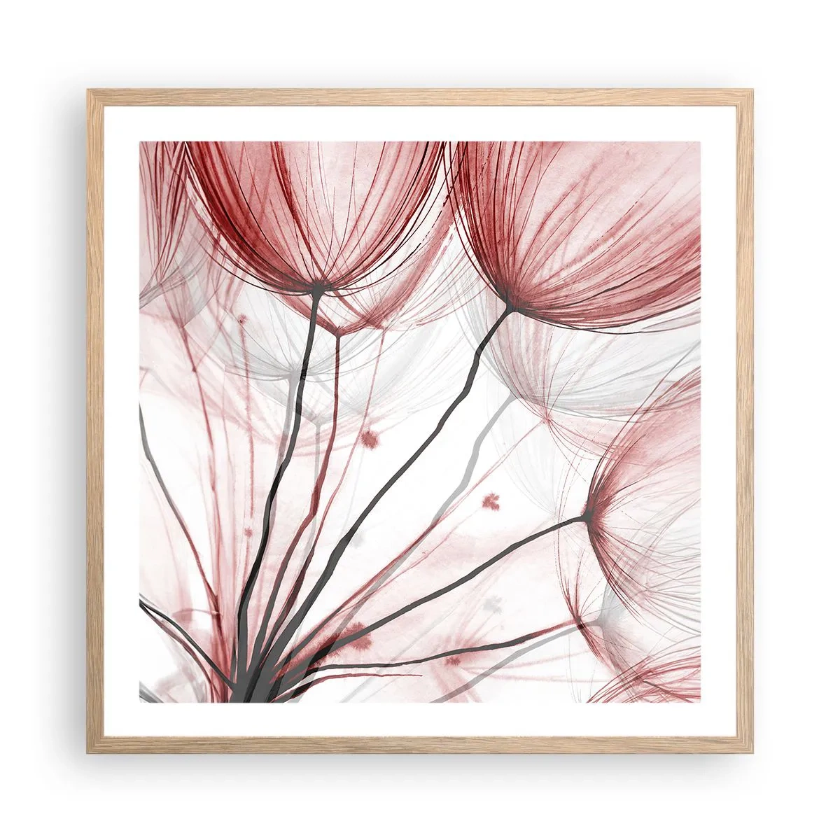 Plagát v ráme zo svetlého duba - Pred odletom - 60x60 cm