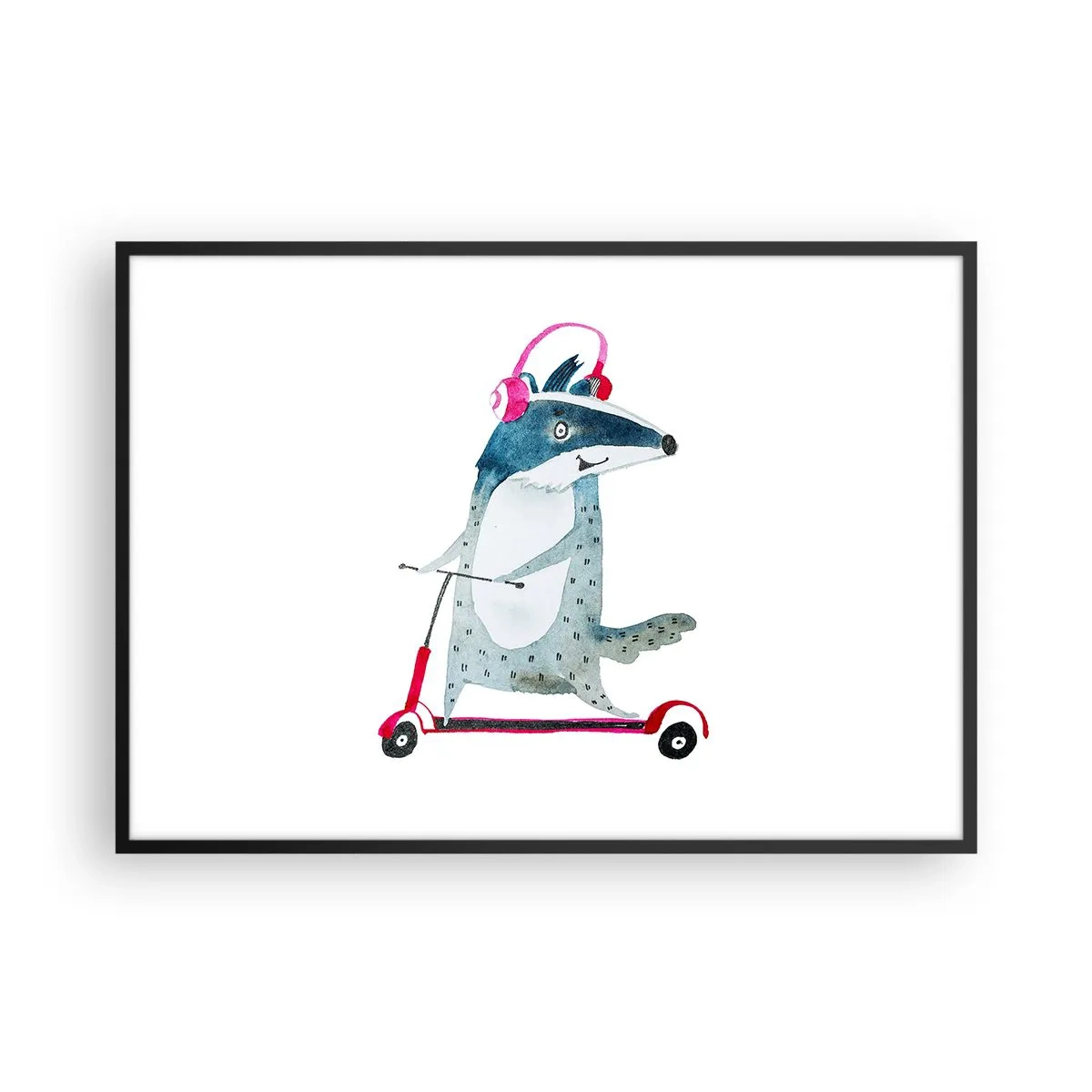 Plagát v čiernom ráme - Jazvečie radosti - 100x70 cm