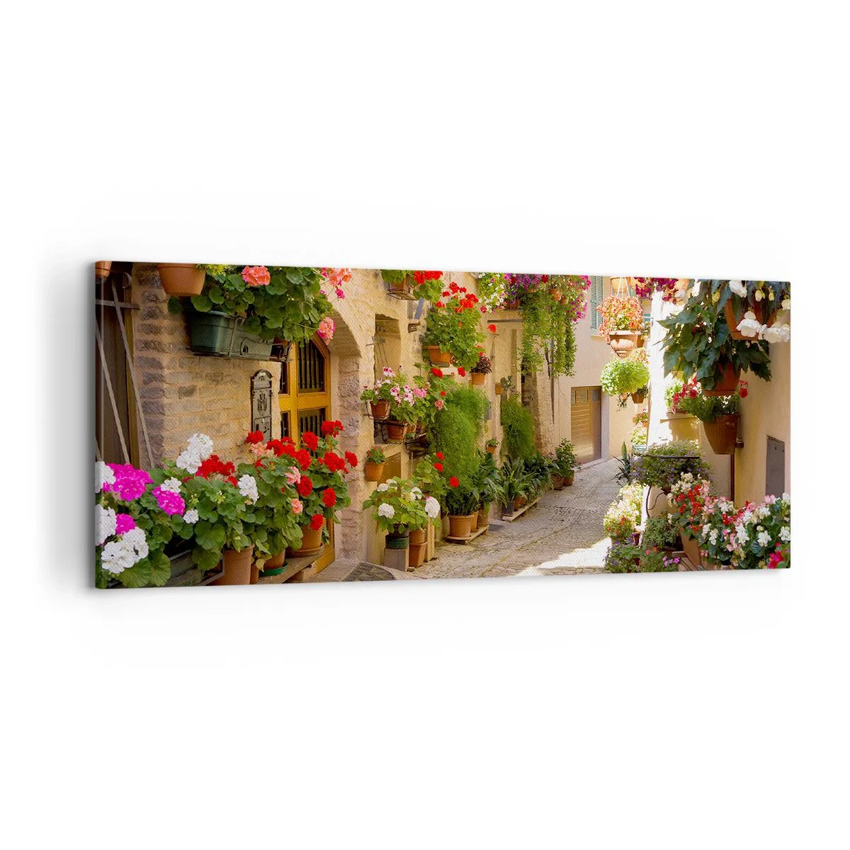 Obraz na plátne - V záplave kvetov - 100x40 cm