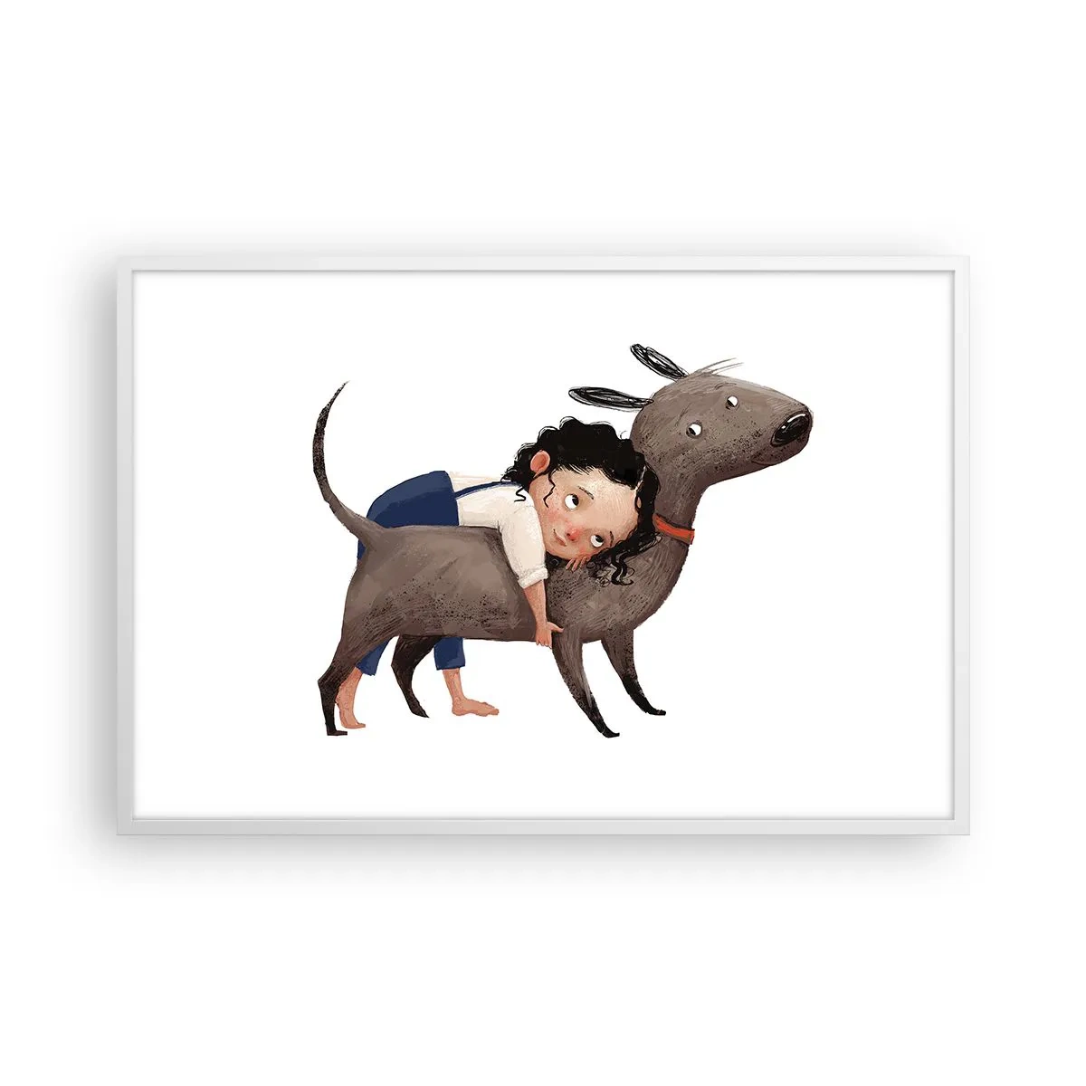 Plagát v bielom ráme - Najlepší priatelia - 91x61 cm