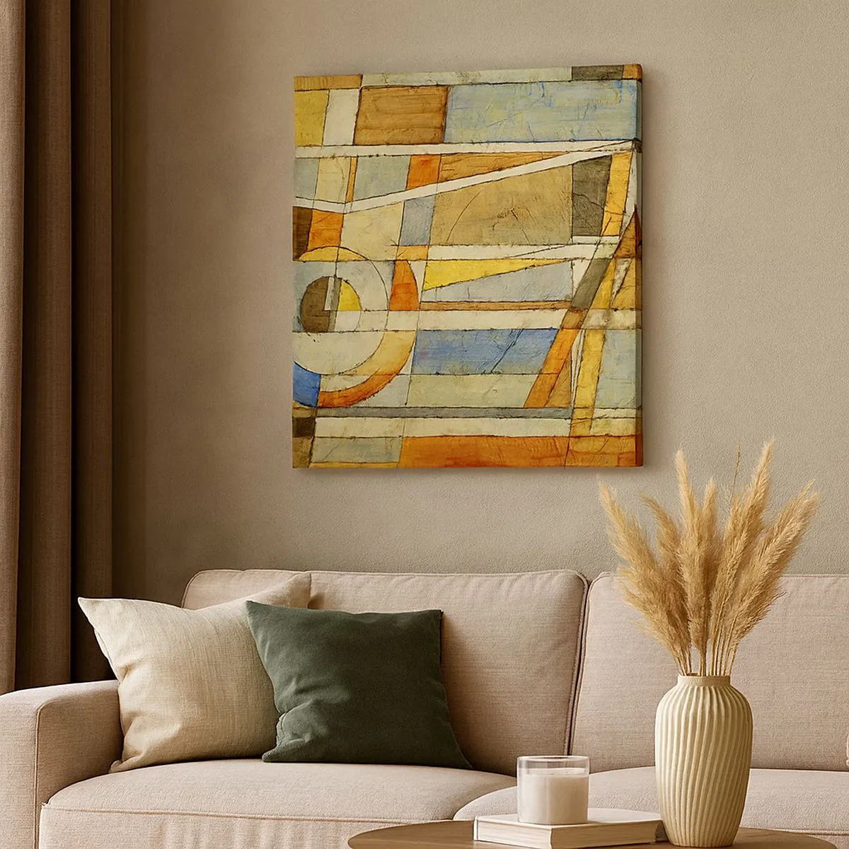 Obraz na plátne - Kubizmus na stavbe - 30x30 cm