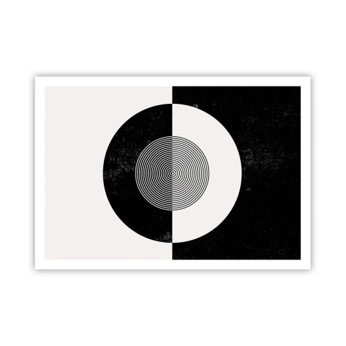 Plagát - Harmónia v čiernej a bielej - 100x70 cm