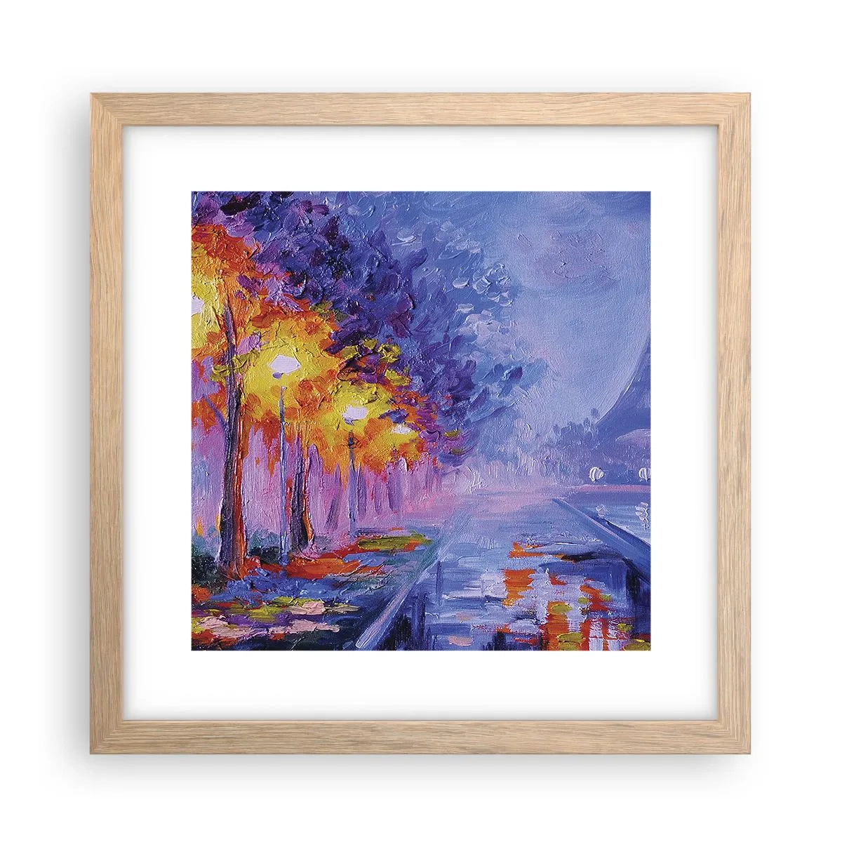 Plagát v ráme zo svetlého duba - Prechádzka snov - 30x30 cm