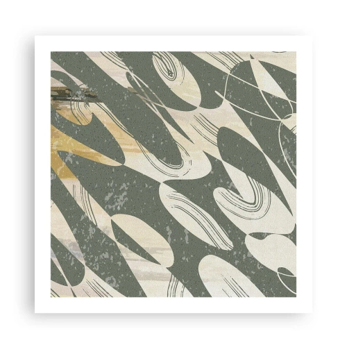 Plagát - Rytmizovaná abstrakcia - 60x60 cm