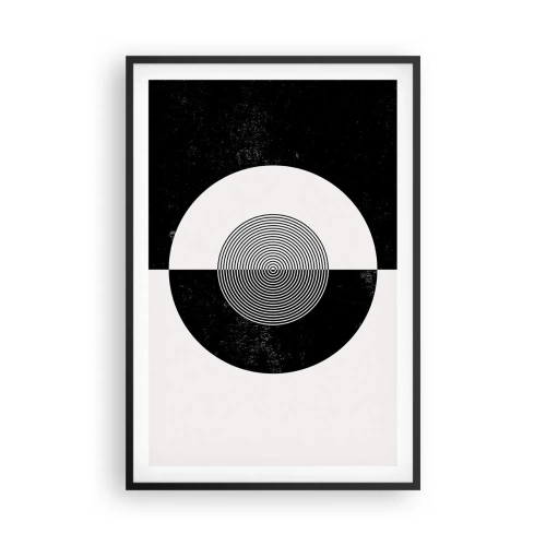 Plagát v čiernom ráme - Harmónia v čiernej a bielej - 61x91 cm