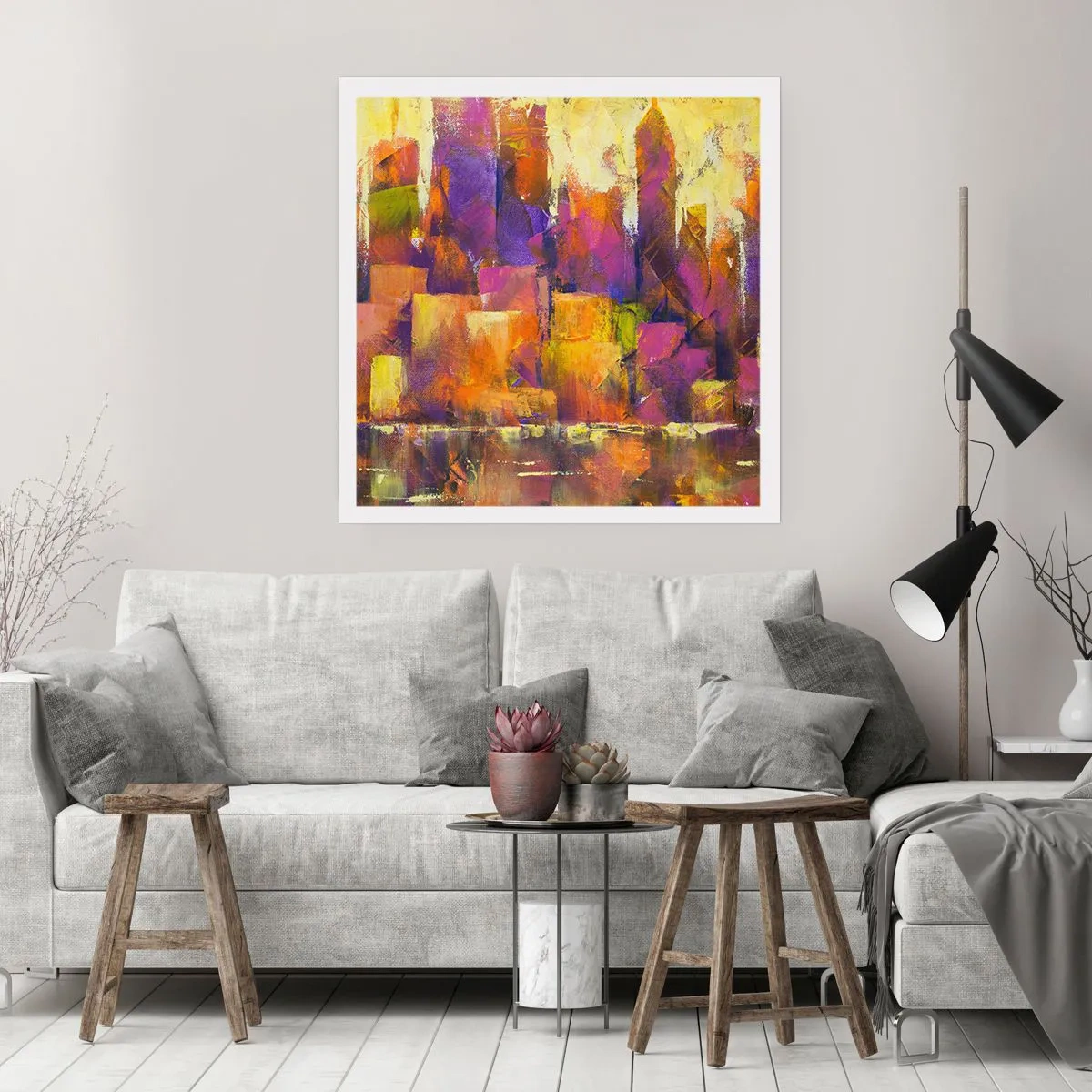 Plagát - Metropolitná kompozícia - 30x30 cm