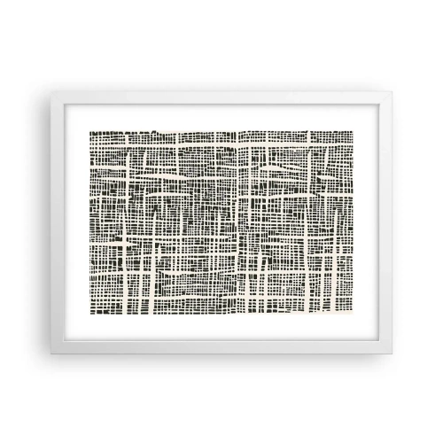 Plagát v bielom ráme - Tkaná kompozícia - 40x30 cm