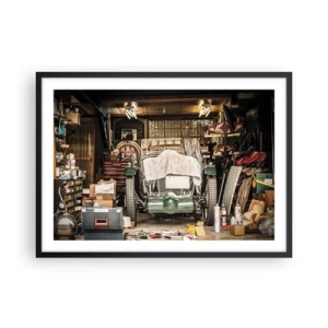 Plagát v čiernom ráme - Späť do minulosti - 70x50 cm