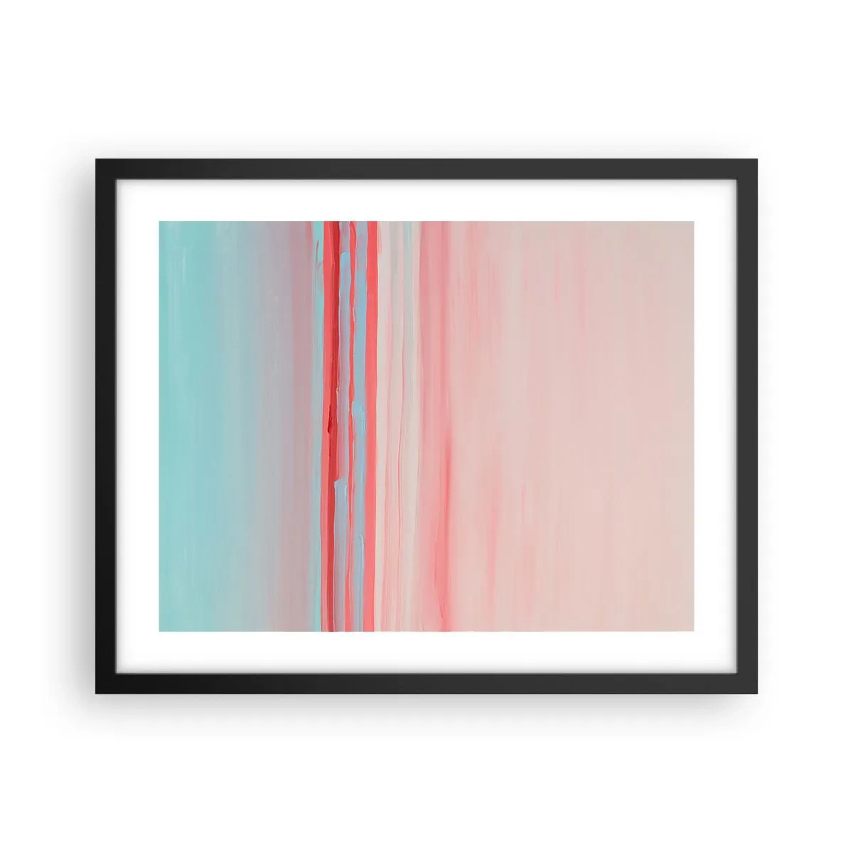 Plagát v čiernom ráme - Abstrakcia za úsvitu - 50x40 cm