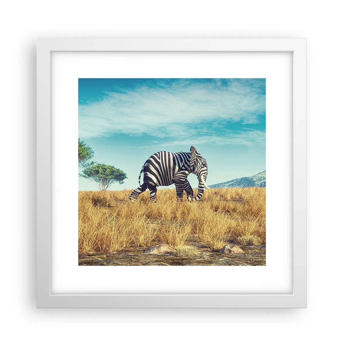 Plagát v bielom ráme - Šedá už nie je v móde - 30x30 cm