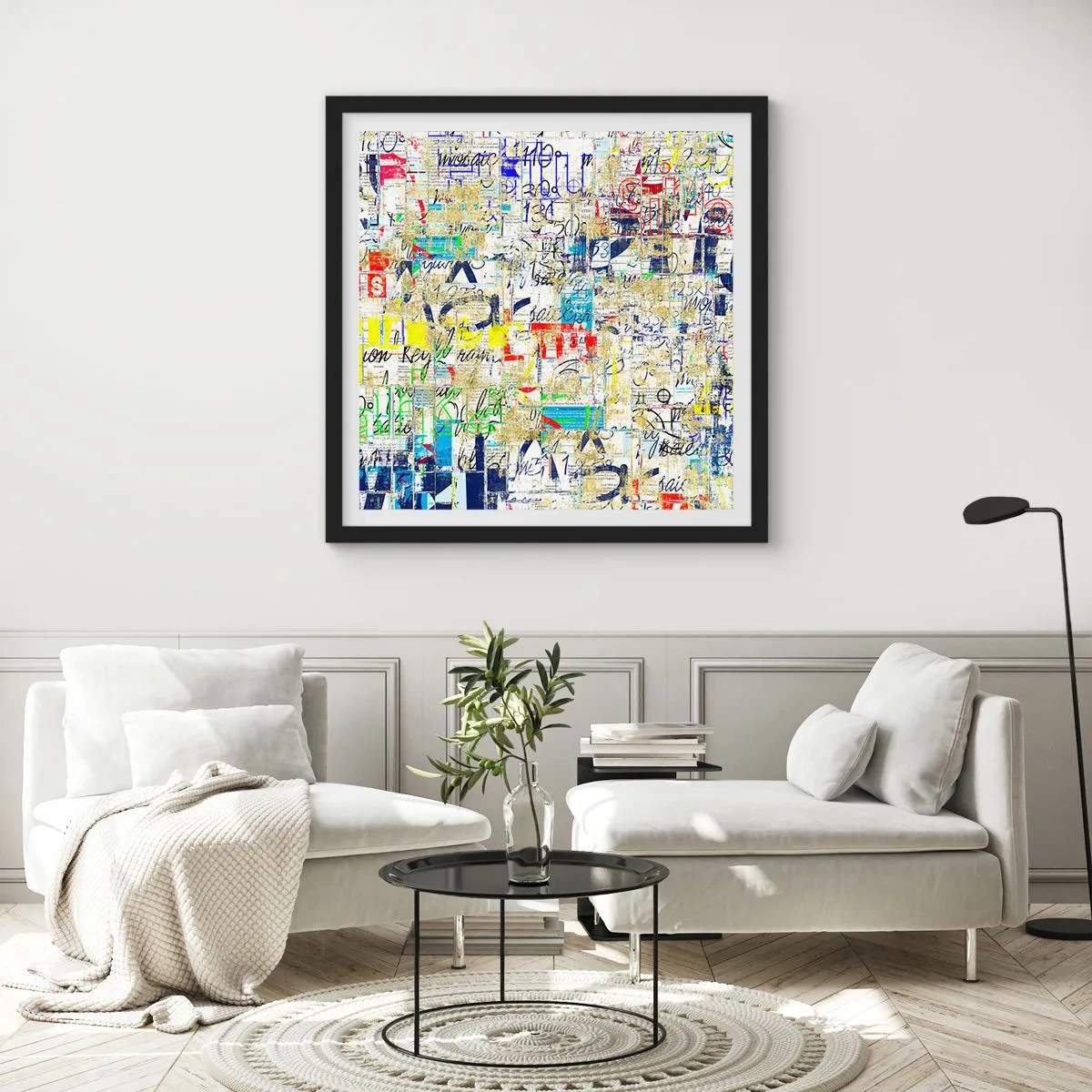 Plagát v čiernom ráme - Proste poteší oči - 60x60 cm