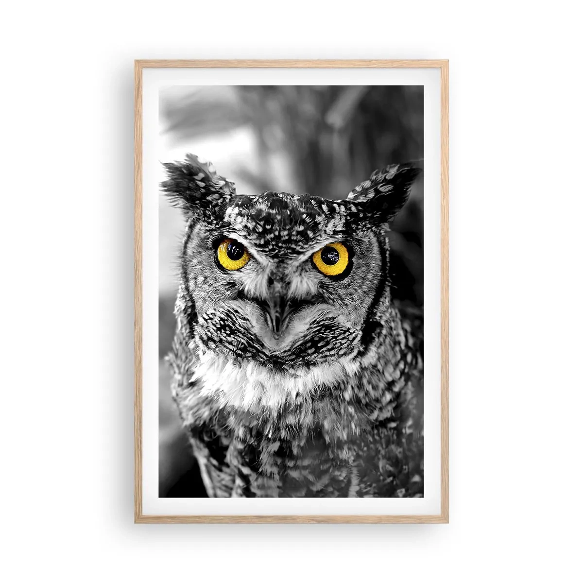 Plagát v ráme zo svetlého duba - Nič sa neschová - 61x91 cm