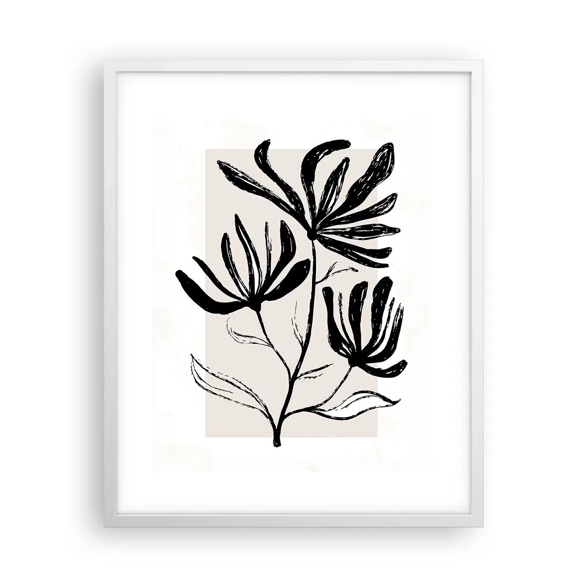 Plagát v bielom ráme - Náčrtok pre herbár - 40x50 cm