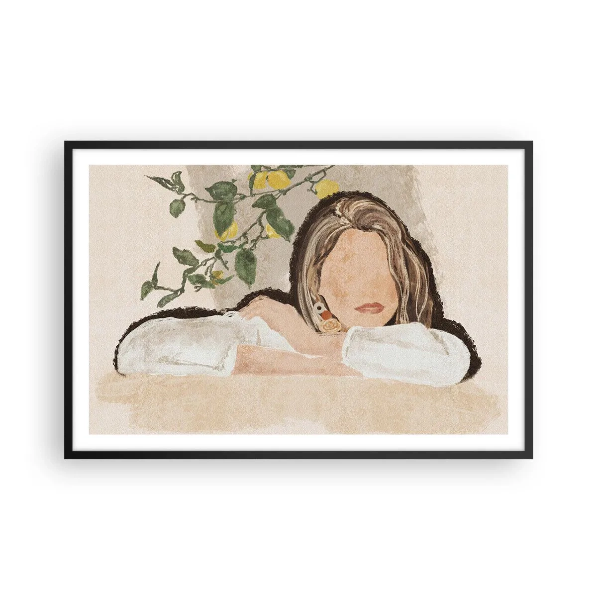 Plagát v čiernom ráme - Kráska z juhu - 91x61 cm