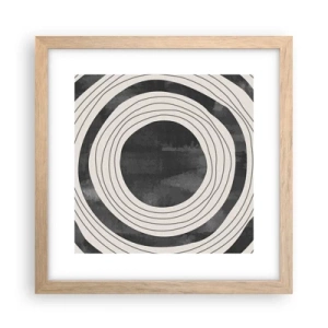 Plagát v ráme zo svetlého duba - Presný zásah - 30x30 cm