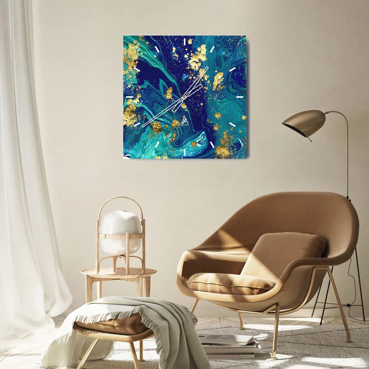 Nástenné hodiny - Plátky slnka - 40x40 cm