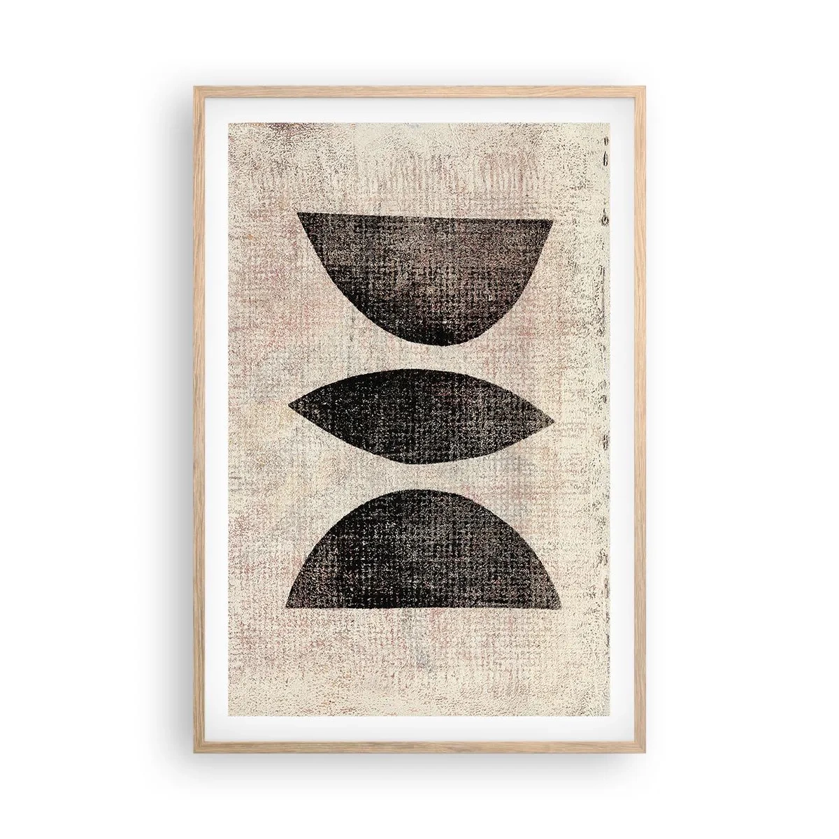 Plagát v ráme zo svetlého duba - Etnická abstrakcia - 61x91 cm