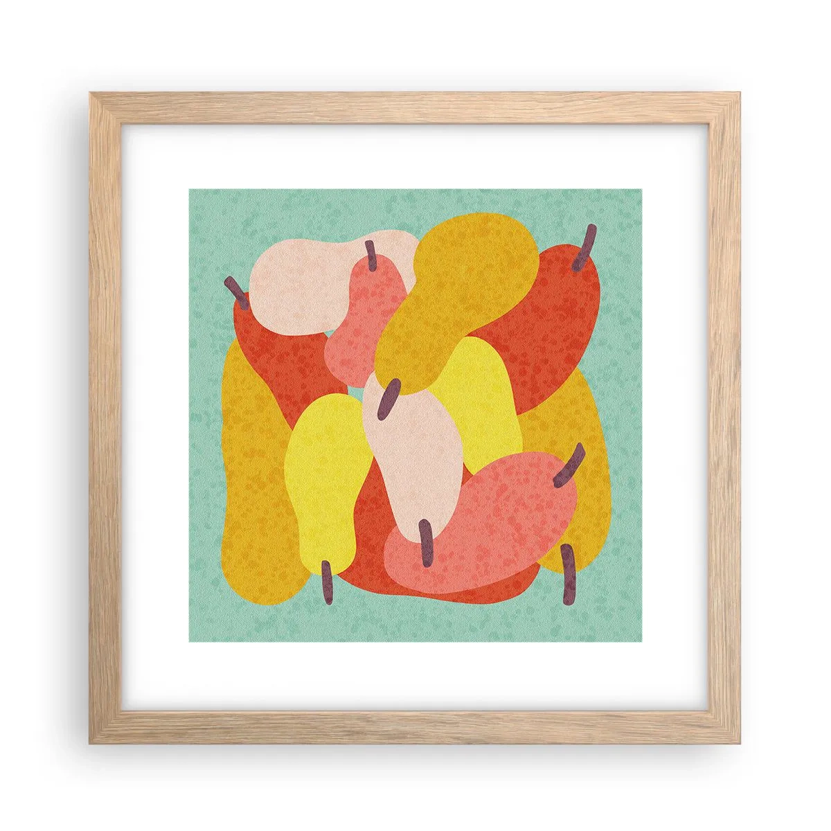 Plagát v ráme zo svetlého duba - Ochutnajte letné slnko - 30x30 cm