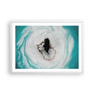 Plagát v bielom ráme - Preniknúť dovnútra - 70x50 cm