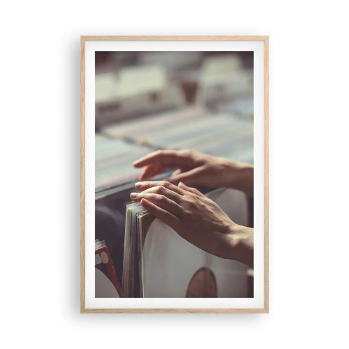 Plagát v ráme zo svetlého duba - Hľadanie emócií - 61x91 cm