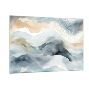 Obraz na skle - Abstrakcia snehu a hmly - 120x80 cm