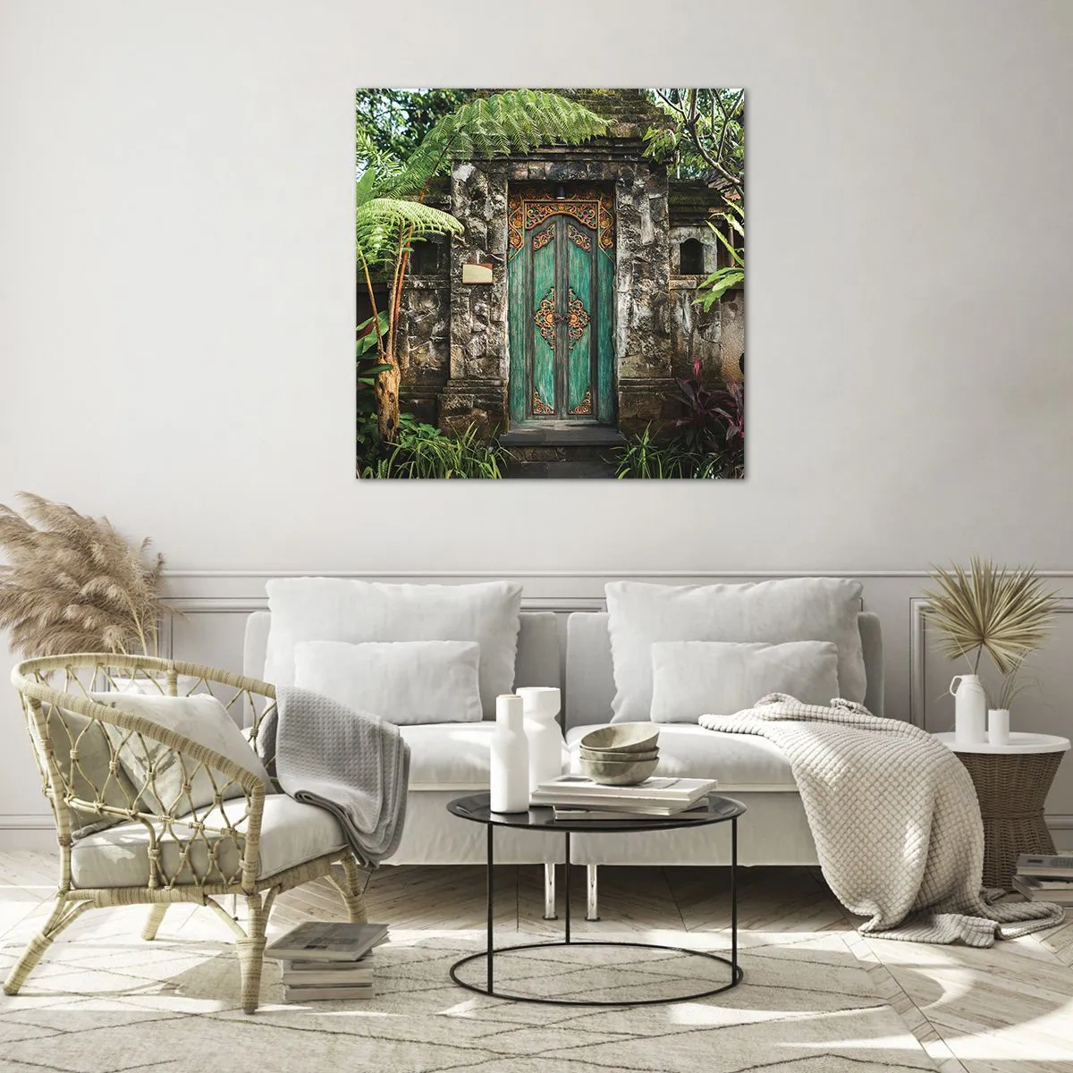 Obraz na skle - Dvere do exotického sveta - 60x60 cm