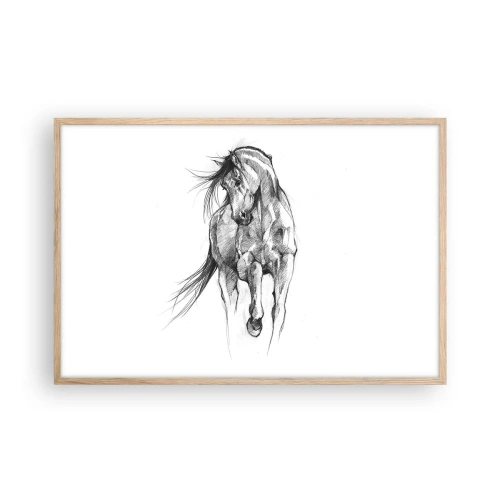 Plagát v ráme zo svetlého duba - V ladnom kluse - 91x61 cm