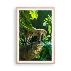 Plagát v ráme zo svetlého duba - Na lov? - 61x91 cm