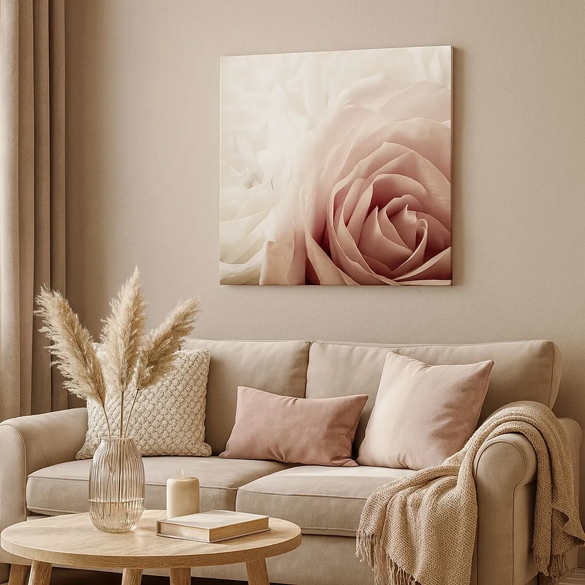 Obraz na plátne - V srdci ruže - 30x30 cm