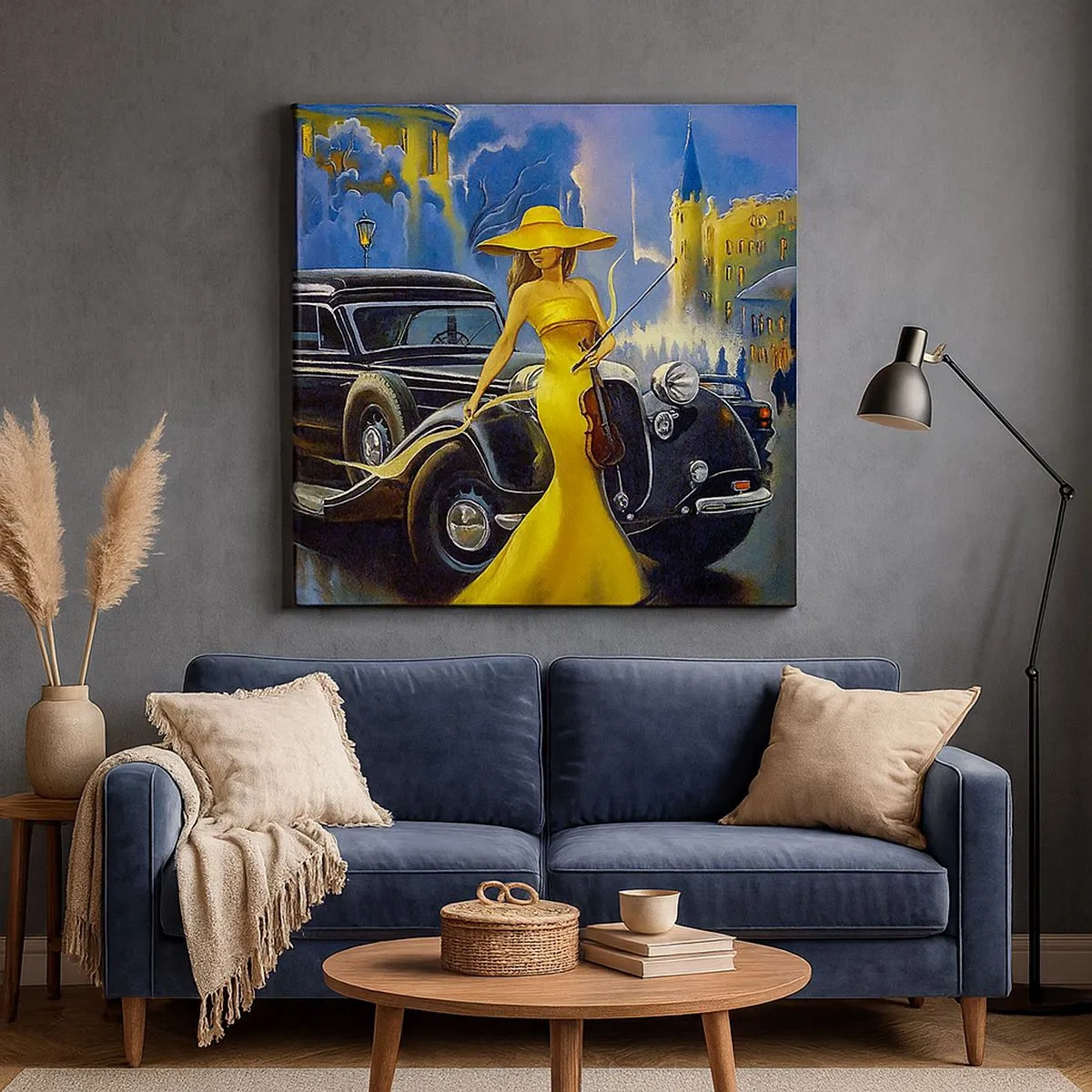 Obraz na plátne - Nokturno pre husle a lásku - 30x30 cm