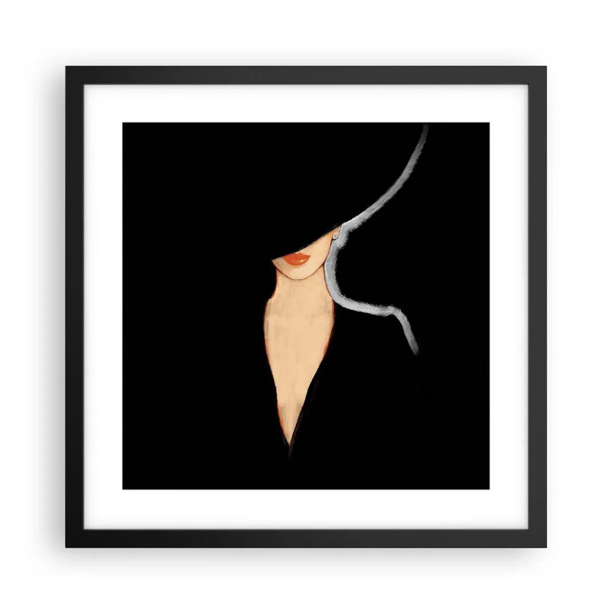 Plagát v čiernom ráme - Elegancia a štýl - 40x40 cm