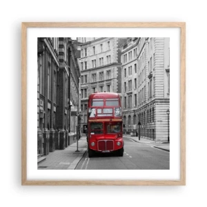 Plagát v ráme zo svetlého duba - Všednosť nemusí byť šedá - 50x50 cm