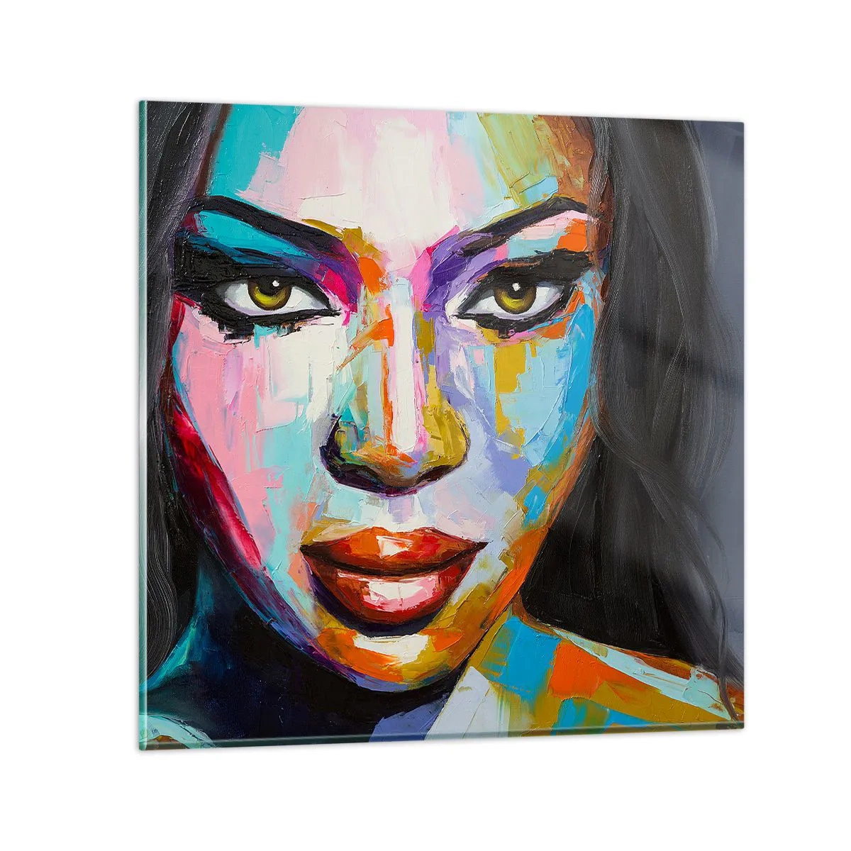 Obraz na skle - Nejde odtrhnúť oči - 50x50 cm