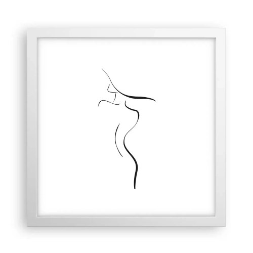 Plagát v bielom ráme - Nepolapiteľná ako vlna - 30x30 cm