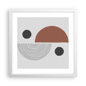 Plagát v bielom ráme - Dokonalosť kruhu - 40x40 cm