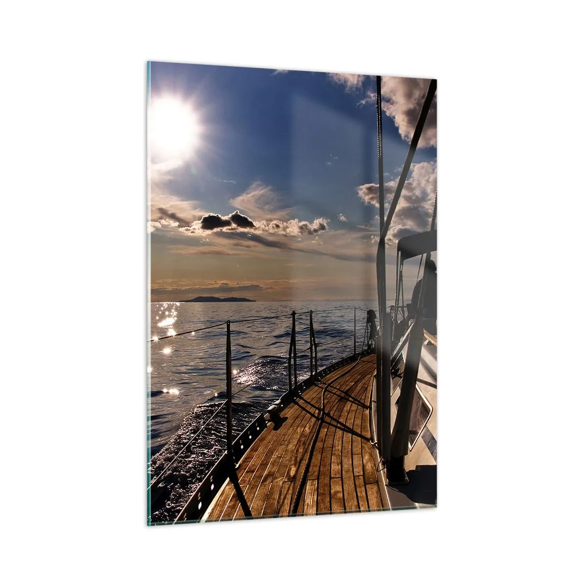 Obraz na skle - Plavba smerom k slnku - 50x70 cm