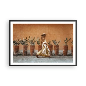 Plagát v čiernom ráme - V hippie štýle - 91x61 cm